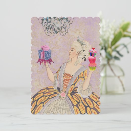 Lass sie essen Kuchen ~ Einladungen / UAWG (Stehend Vorderseite)