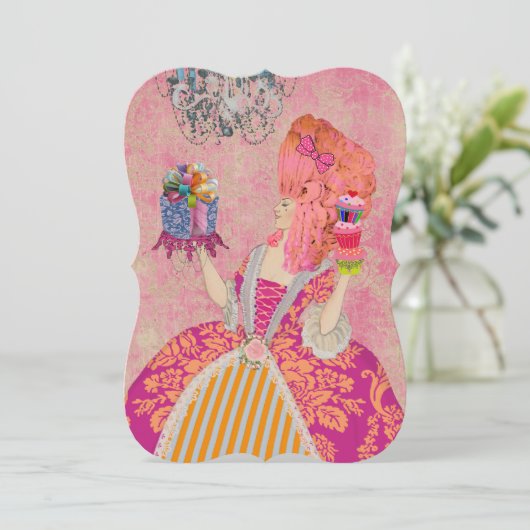 Lass sie essen Kuchen ~ Einladungen / UAWG (Stehend Vorderseite)