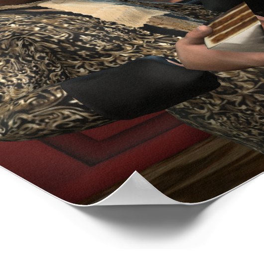 Lass sie essen Kuchen - Kleines Poster (Ecke)