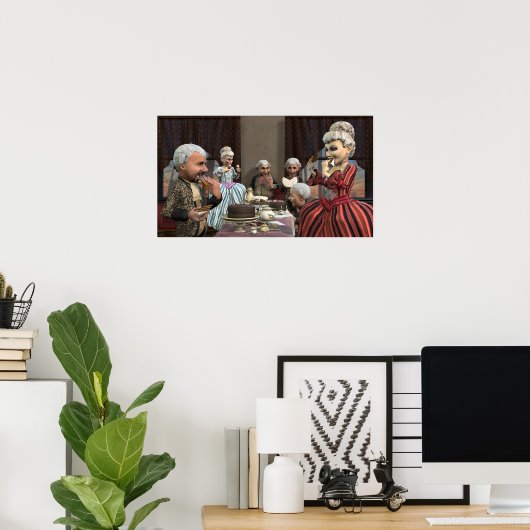 Lass sie essen Kuchen - Kleines Poster (Heimbüro)