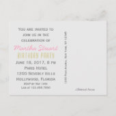 Lass sie essen Kuchen ~ Postkarte / Einladungen (Rückseite)