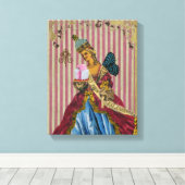 Lass sie essen Kuchen ~ Wrapped Canvas #14 Leinwanddruck (Insitu (Holzboden))