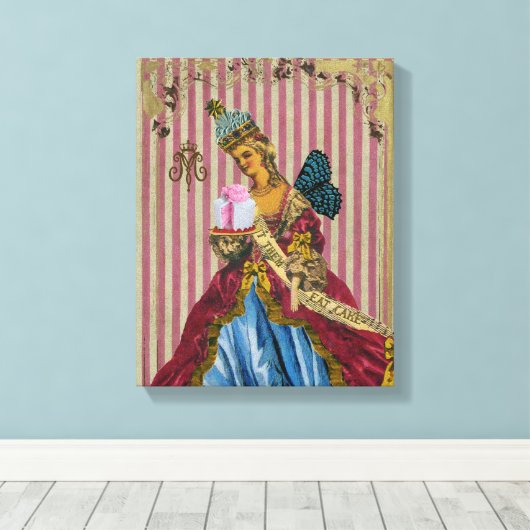 Lass sie essen Kuchen ~ Wrapped Canvas #14 Leinwanddruck (Insitu (Holzboden))