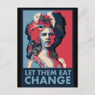 Lass sie essen Veränderung, Kuchen, was auch immer Postkarte