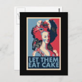 Lass sie essen Veränderung, Kuchen, was auch immer Postkarte (Vorne/Hinten)