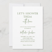Lass sie grün duschen | Couple Shower Bridal Einladung (Vorderseite)