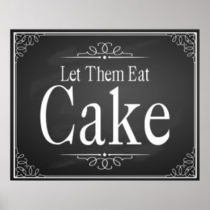 "Lass sie iss Cake" Hochzeitsstift Poster