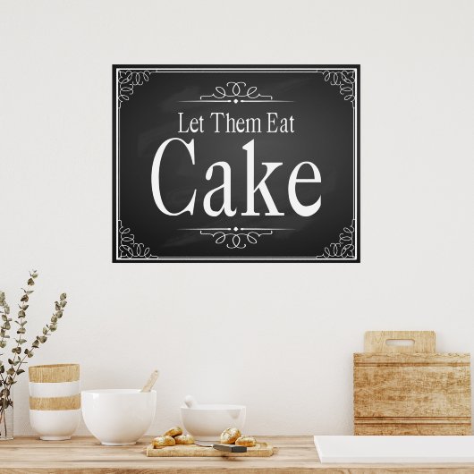 "Lass sie iss Cake" Hochzeitsstift Poster (Küche)