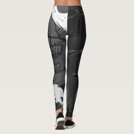 Lass sie kommen, japanischer Samurai-Krieger Leggings (Rückseite)