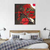 Lass sie kommen, japanischer Samurai-Krieger Leinwanddruck (Insitu (Schlafzimmer))