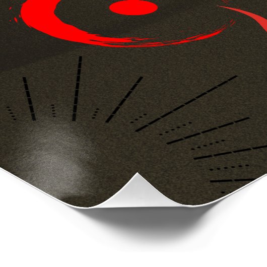 Lass sie kommen, japanischer Samurai-Krieger Poster (Ecke)