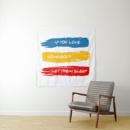 Lass sie schlafend wandteppich