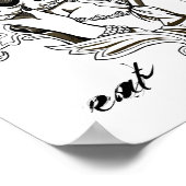 Lass sie zu Kuchen - Original Illustration Poster (Ecke)