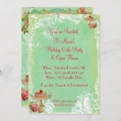 Lass sie zum Kuchen Party Einladung (Vorne/Hinten)