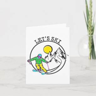 Lass Ski Coole Skiausrüstung für Herren Funny Ski  Karte