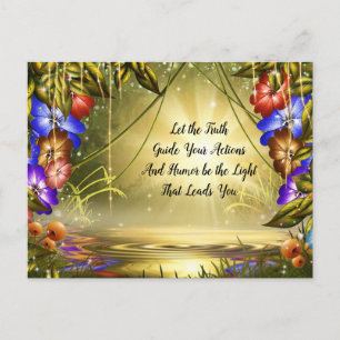 Lass Spaß ist das Licht, das dich führt Postkarte