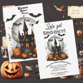 Lass Spooky Spuk House Party Eerie Bats Web Einladung