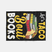 Lass Taco Bout Bücher Buch Lover Cinco De Mayo Buc Fleecedecke (Vorderseite (Horizontal))