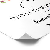 Lass Tee mit blumengeschmücktem Brautparty der Bra Poster (Ecke)