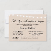 Lass The Adventure Begin Open House Grad Party Inv Einladung (Vorderseite)