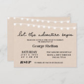 Lass The Adventure Begin Open House Grad Party Inv Einladung (Vorne/Hinten)