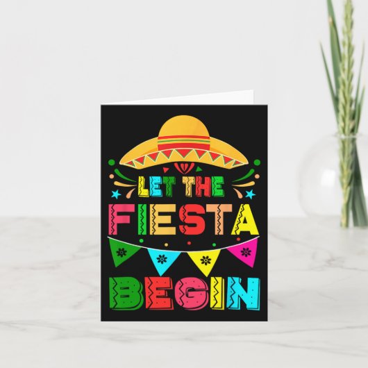 Lass The Fiesta Begin Funny Cinco De Mayo Mexican Karte (Vorderseite)