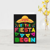 Lass The Fiesta Begin Funny Cinco De Mayo Mexican Karte (Gelbe Blume)