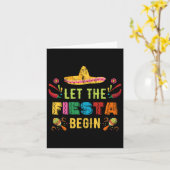 Lass The Fiesta Begin Funny Cinco De Mayo Mexican  Karte (Gelbe Blume)