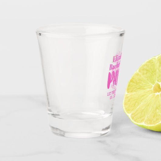 Lass The Fun Begin Bachelorette Personalisiert Schnapsglas (Links)