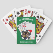 Lass The Games Begin Poker Chip Design Spielkarten (Rückseite)