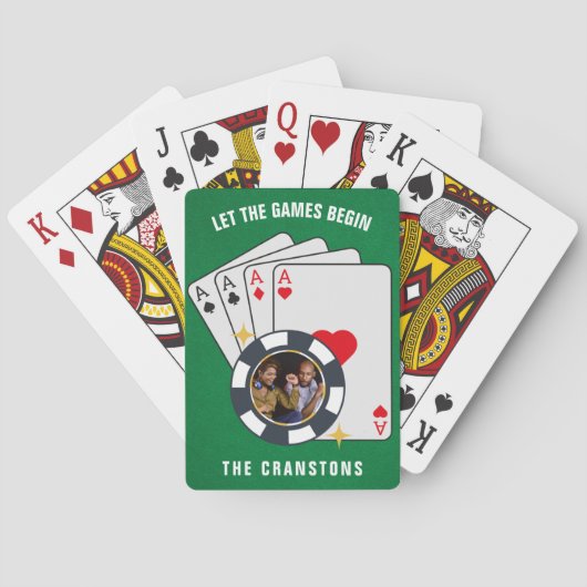 Lass The Games Begin Poker Chip Design Spielkarten (Rückseite)