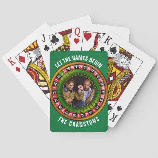 Lass The Games Begin Roulette Design Spielkarten (Rückseite)