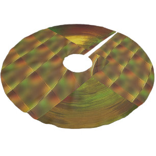 "Lass the Gold & Green Play" Weihnachtsbaumrock Polyester Weihnachtsbaumdecke