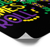 Lass The Good Time Roll Jester Bead Funny Mardi Gr Poster (Ecke)