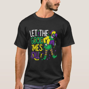 Lass The Good Time Roll Jester Bead Mardi Gras T-Shirt