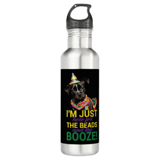 Lass The Good Times Roll - Funny Mardi Gras Hunde Edelstahlflasche