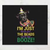 Lass The Good Times Roll - Funny Mardi Gras Hunde Schaumweinetikett (Einzelnes Label)