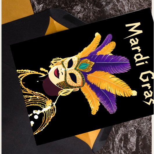 "Lass the Good Times Roll: Mardi Gras Celebration" Einladung