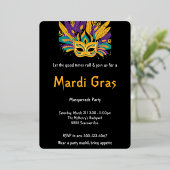 "Lass the Good Times Roll: Mardi Gras Celebration" Folieneinladung (Stehend vorne)