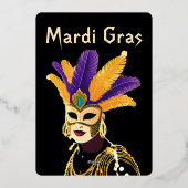 "Lass the Good Times Roll: Mardi Gras Celebration" Folieneinladung (Rückseite)