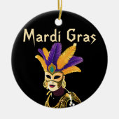 "Lass the Good Times Roll: Mardi Gras Celebration" Keramik Ornament (Vorne)