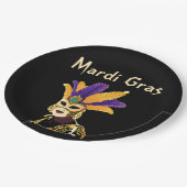 "Lass the Good Times Roll: Mardi Gras Celebration" Pappteller (Schrägansicht)