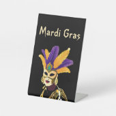 "Lass the Good Times Roll: Mardi Gras Celebration" Sockelschild (Vorderseite)