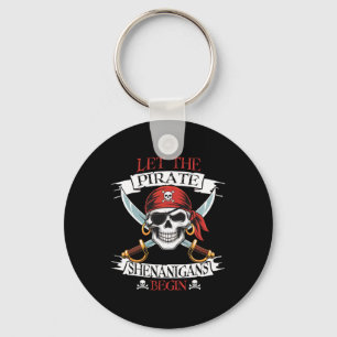 Lass the Pirate Shenanigans Begian Pirate Skull Ha Schlüsselanhänger