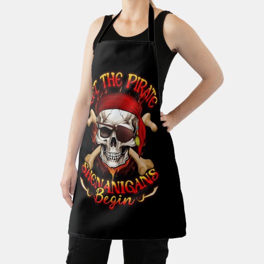 Lass The Pirate Shenanigans Begin Funny Pirate Sku Schürze (InSitu)