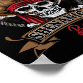 Lass The Pirate Shenanigans Begin Skeleton Hallowe Poster (Ecke)