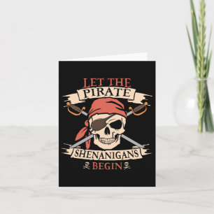 Lass The Pirate Shenanigans Beginnt Halloween Skul Karte