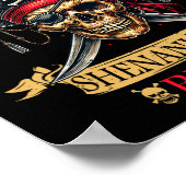 Lass The Pirate Shenanigans Beginnt Halloween Skul Poster (Ecke)