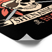 Lass The Pirate Shenanigans Beginnt Halloween Skul Poster (Ecke)