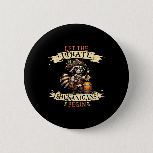 Lass The Pirate Shenanigans fängt Halloween Pirate Button (Vorderseite)